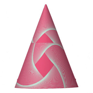 Chapeaux De Fètes Vortex carré en relief, rose velours.