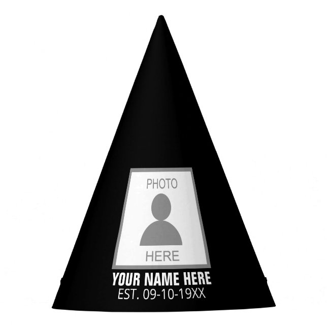 Chapeaux De Fètes Votre photo ici Nom et âge (Devant)