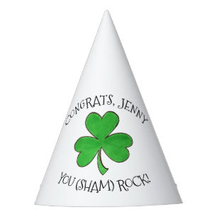Chapeaux De Fètes Vous (Sham) Rock Green Shamrock Congrats de trèfle