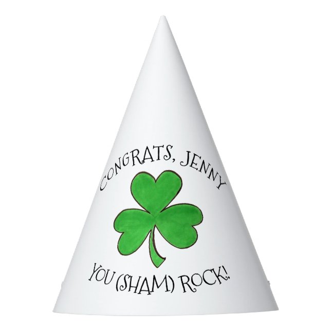 Chapeaux De Fètes Vous (Sham) Rock Green Shamrock Congrats de trèfle (Devant)