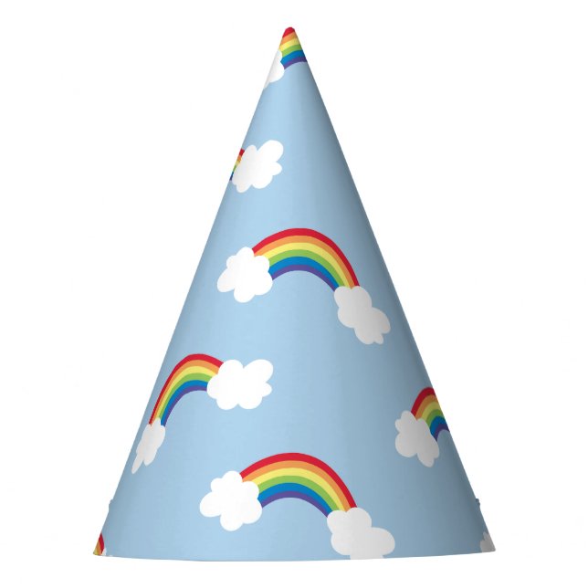 Chapeaux De Fètes Whimsical Rainbow Casquettes de fête d'anniversair (Devant)