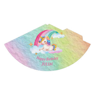 Chapeaux De Fètes Whimsical Watercolor Rainbow Unicorn Party Casquet