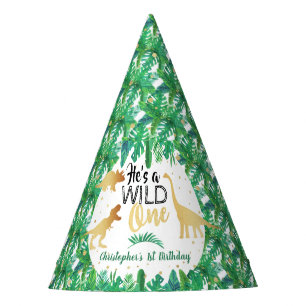 Chapeaux De Fètes Wild One Dinosaur Boys 1er anniversaire