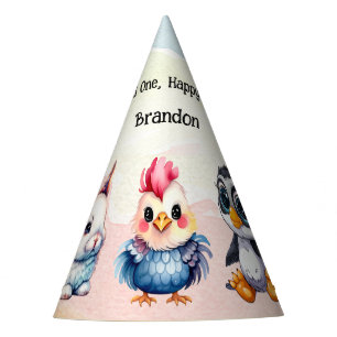 Chapeaux De Fètes Wild One Happy Fun Woodland Animaux Aquarelle