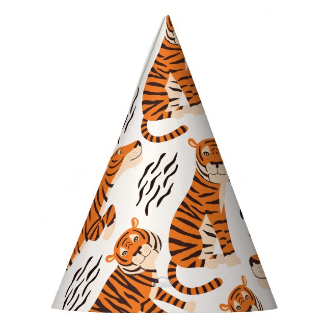 Chapeaux De Fètes Wild One Safari Jungle Tiger Party Casquette (Gauche)