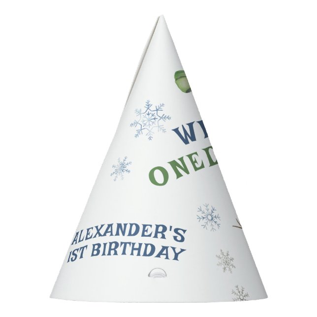 Chapeaux De Fètes Winter Onederland Snowman 1er anniversaire (Gauche)