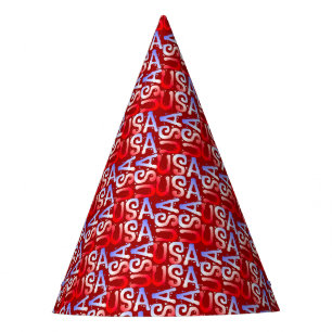 Chapeaux De Fètes Word Art USA Texte, CASQUETTES de la partie PAPIER