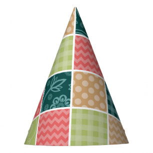 Chapeaux De Fètes Zigzag, Chevron, En vichy, Pois, Patchwork