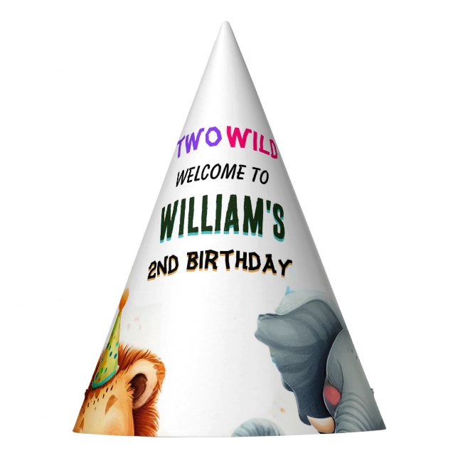 Chapeaux De Fètes zoo cool zèbre safari In Two The Wild 2e anniversa (Devant)