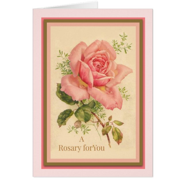 Chapelet saint avec la prière rose de roses (Devant)