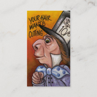 CHAPELIER FOU Alice dans le carte de visite du