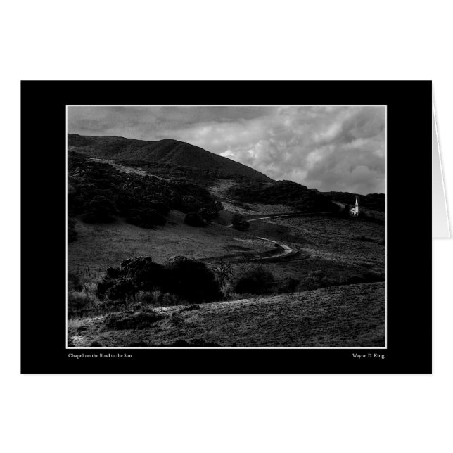Chapelle sur la route de la carte Monochrome Solei (Devant horizontal)