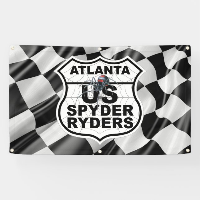Chapitre d'Atlanta - Logo de drapeau fini bannière (Horizontal)