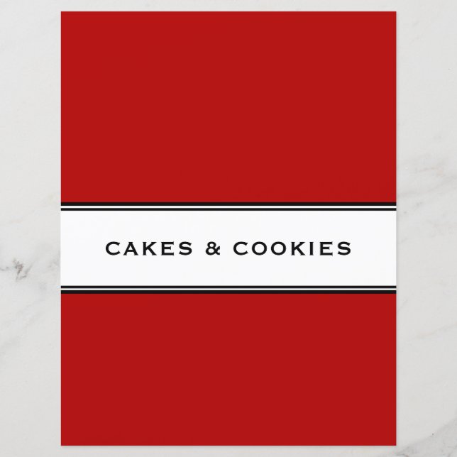 Chapitre de recette | Cakes Cookies | Noir rouge e (Dos)