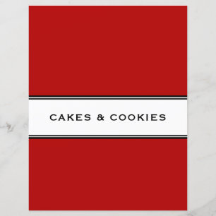 Chapitre de recette Cakes Cookies Noir rouge e