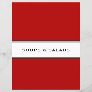 Chapitre de recette Soupe et salade Noir rouge