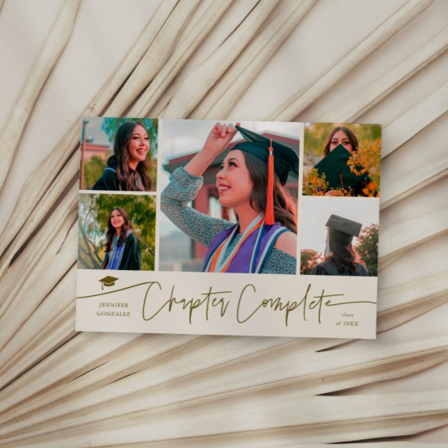 Chapitre Terminé Carte de Photo Graduée Multi Crèm (Créateur téléchargé)