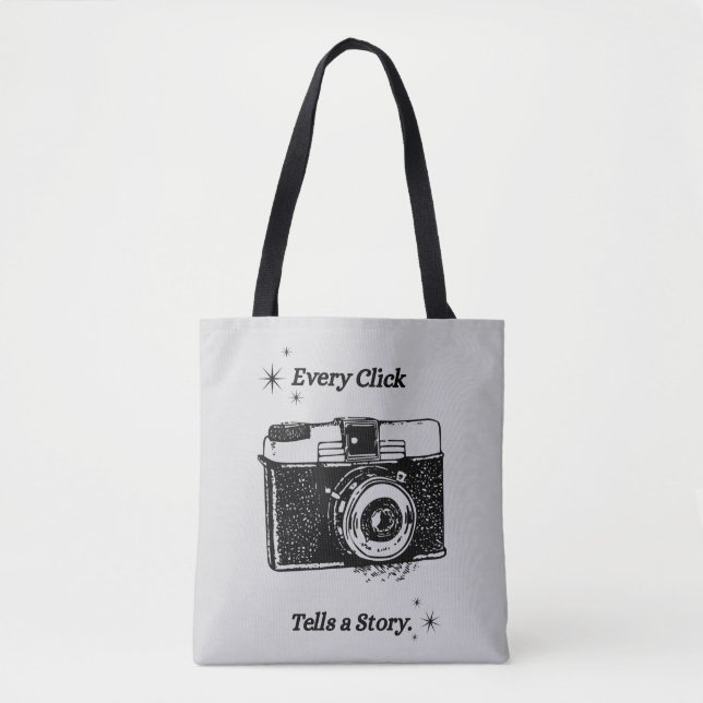 Chaque clic raconte une histoire | Sac fourre-tout (Devant)