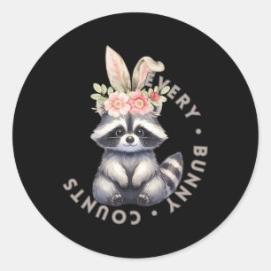 Chaque compte de lapin - Autocollant Raccoon