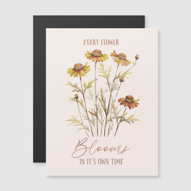 Chaque fleur fleurit dans son propre temps -Floral (Devant / Derrière)