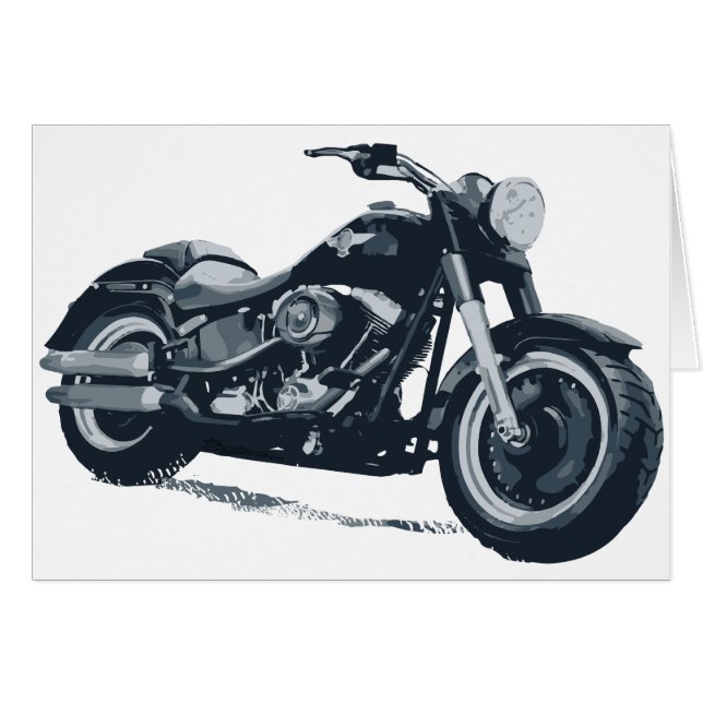 Chaque garçon aime une moto américaine Fat Blue (Devant horizontal)