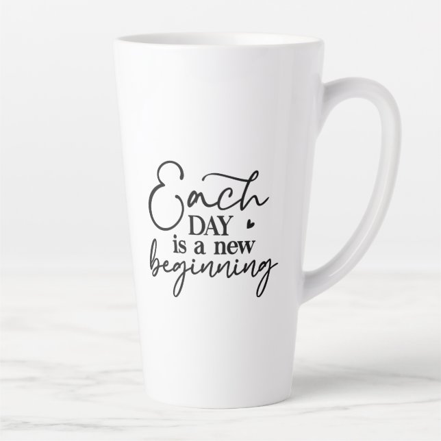 Chaque Jour Est Un Nouveau Début Latte Mug (Droite)