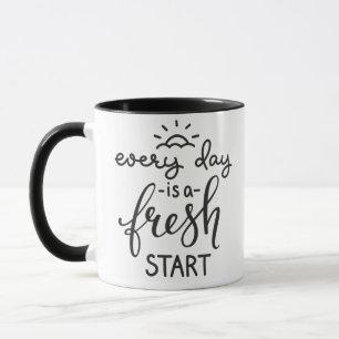 "Chaque jour est un nouveau départ - Mug motivatio