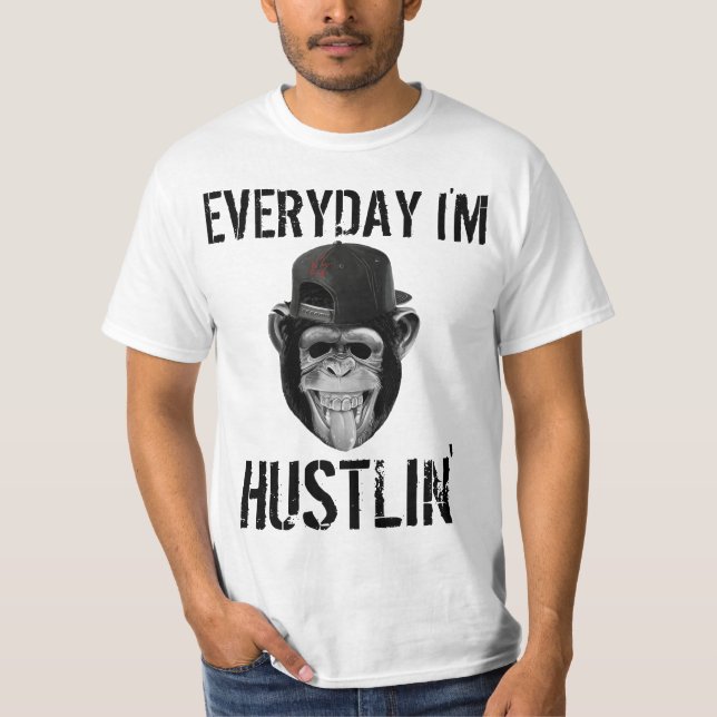 CHAQUE JOUR JE SUIS LES T-SHIRTS FUNNY DE HUSTLIN (Devant)