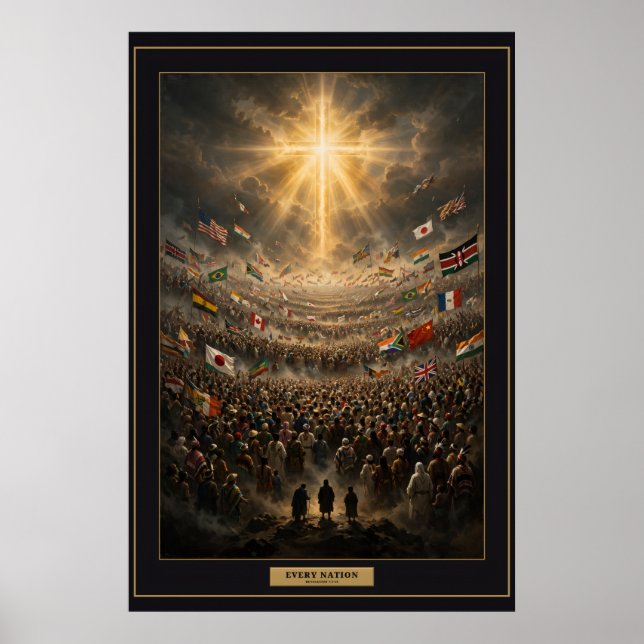 Chaque Nation — Affiche encadrée de la multitude (Devant)