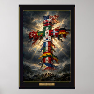 Chaque Nation — Affiche encadrée du Monument