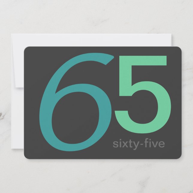 Charbon et Blue Custom 65e Invitation anniversaire (Devant)