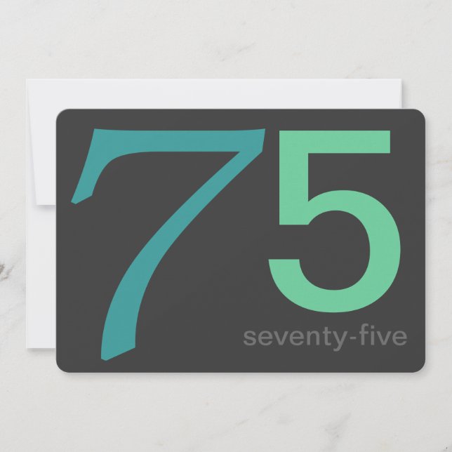 Charbon et Blue Custom 75e Invitation anniversaire (Devant)