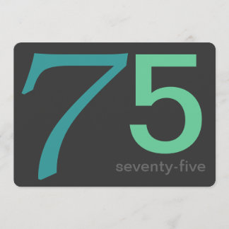 Charbon et Blue Custom 75e Invitation anniversaire