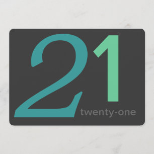 Charbon et Blue Custom Invitation 21e anniversaire