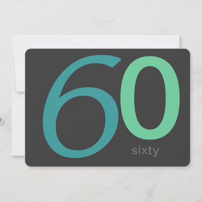 Charbon et Blue Custom Invitation 60e anniversaire (Devant)
