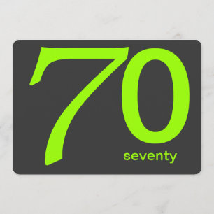 Charbon et Lime Custom Invitation 70e anniversaire