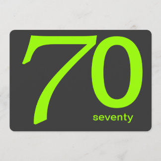 Charbon et Lime Custom Invitation 70e anniversaire