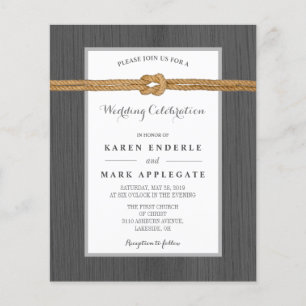 Charcoal Docside & Rope Rustic Budget Mariage