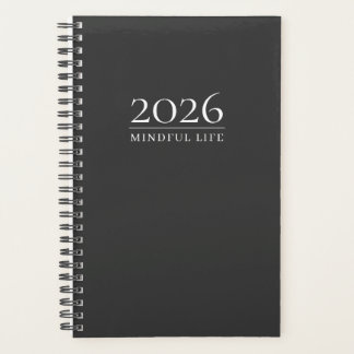 Charcoal Gray 2026 Planner | Custom Initials