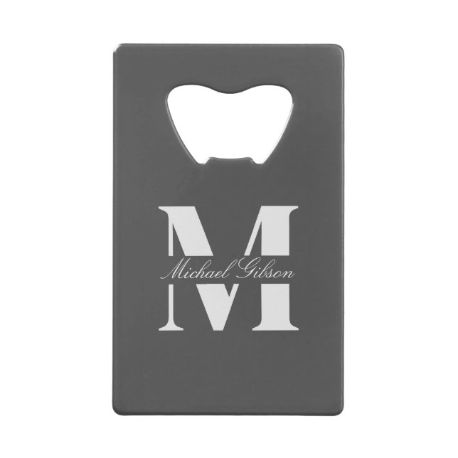 Charcoal Gray | Personalized Monogram Groomsmen  (Devant)