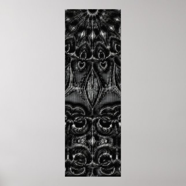 Charcoal Mandala  Poster (Devant)