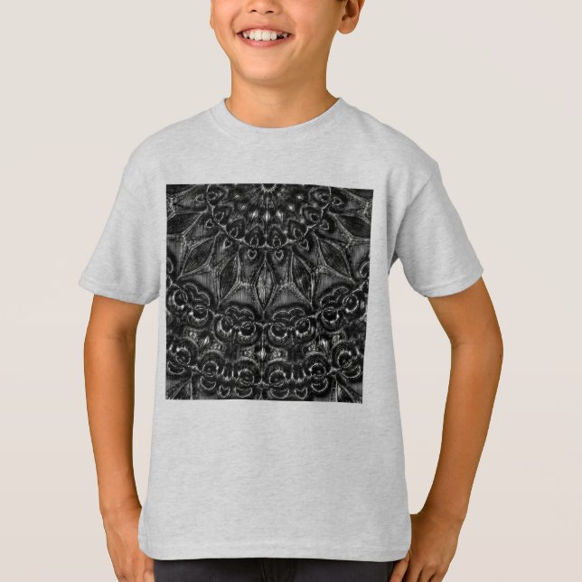 Charcoal Mandala  T-Shirt (Devant)