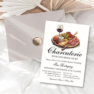 Charcuterie Bridal Douche Invitation Vin & Fromage