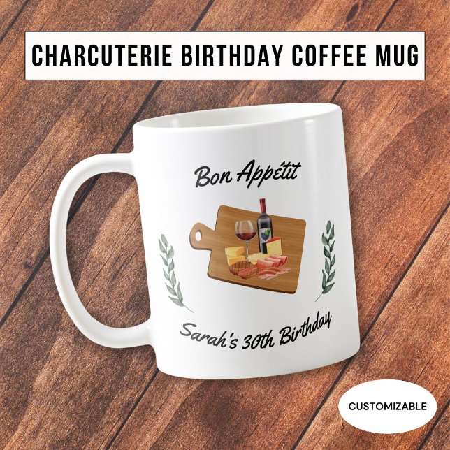 Charcuterie et pique-nique de vin Anniversaire Mug (Créateur téléchargé)