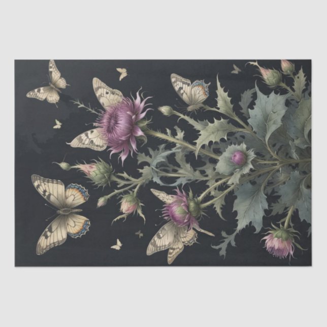 Chardons et Papillons Papier de Soie (Recto)