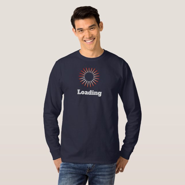 Chargement, attente, réflexion tshirt à manches lo (Devant entier)