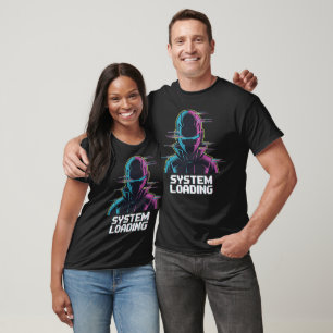 Chargement du système – T-shirt de hacker Cyber Gl