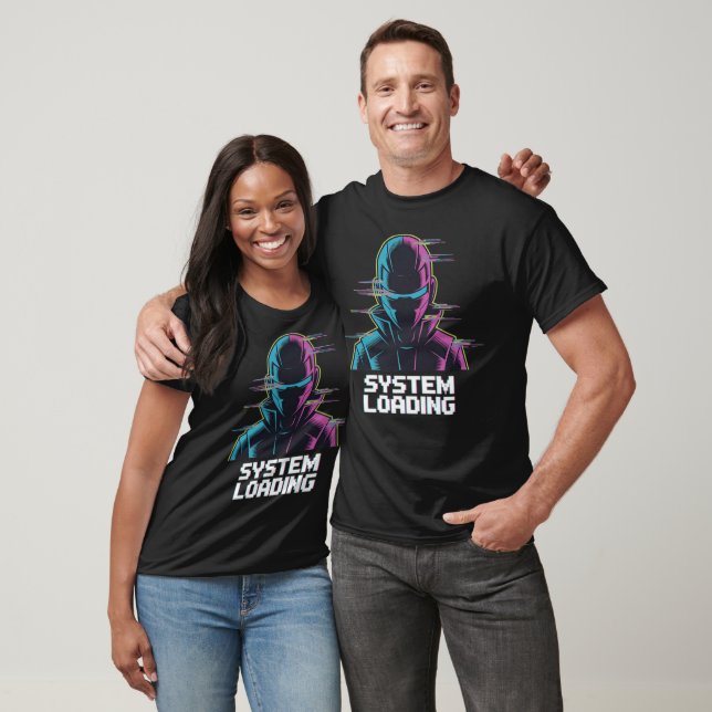Chargement du système – T-shirt de hacker Cyber Gl (Unisexe)