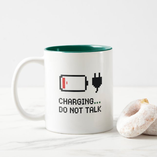 Chargement… Ne Parlez Pas – Mug Batterie pour les  (Avec donut)