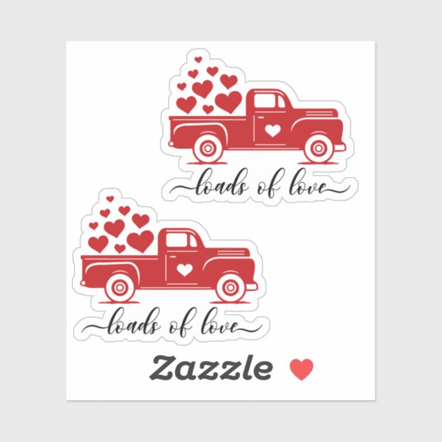 Charges d'amour Camion Girl Sticker (Feuille)